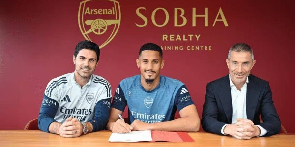 拒绝皇马！萨利巴与阿森纳完成续约 周薪涨至25万镑